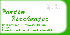 martin kirchmajer business card